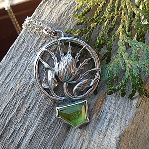 Ezüst medál Ag925/1000  Peridot, Ékszer, Nyaklánc, Medál, Ékszerkészítés, Ötvös, MESKA