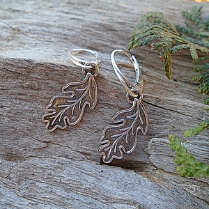 Ezüst  fülbevaló Ag925 Levél - ékszer - fülbevaló - lógó fülbevaló - Meska.hu
