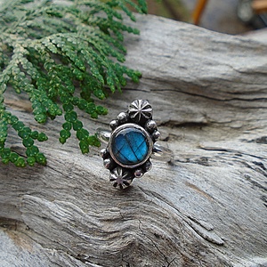 Ezüst Gyűrű Ag925/1000 Labradorit - ékszer - gyűrű - statement gyűrű - Meska.hu