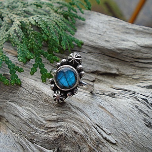 Ezüst Gyűrű Ag925/1000 Labradorit - ékszer - gyűrű - statement gyűrű - Meska.hu