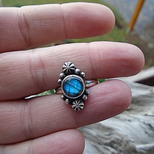 Ezüst Gyűrű Ag925/1000 Labradorit - ékszer - gyűrű - statement gyűrű - Meska.hu