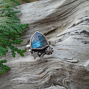 Ezüst Gyűrű Ag925/1000 Labradorit - ékszer - gyűrű - statement gyűrű - Meska.hu