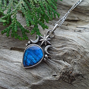 Ezüst  medál Ag925/1000 Labradorit - Meska.hu