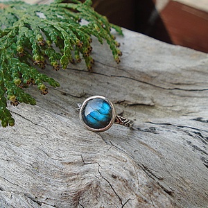 Ezüst Gyűrű Ag925/1000 Labradorit, Ékszer, Gyűrű, Statement gyűrű, Ékszerkészítés, Ötvös, MESKA