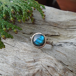 Ezüst Gyűrű Ag925/1000 Labradorit - ékszer - gyűrű - statement gyűrű - Meska.hu