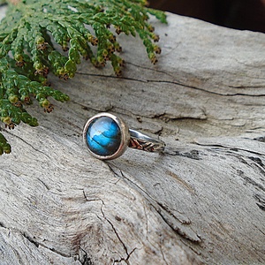 Ezüst Gyűrű Ag925/1000 Labradorit - ékszer - gyűrű - statement gyűrű - Meska.hu