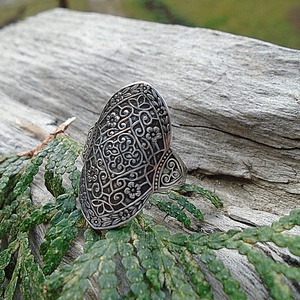 Ezüst Gyűrű Ag925/1000 Secret Garden, Ékszer, Gyűrű, Statement gyűrű, Ékszerkészítés, Ötvös, MESKA