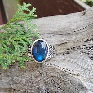 Ezüst Gyűrű Ag925/1000 Labradorit - ékszer - gyűrű - statement gyűrű - Meska.hu