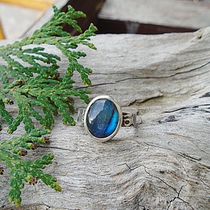 Ezüst Gyűrű Ag925/1000 Labradorit - ékszer - gyűrű - statement gyűrű - Meska.hu