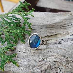 Ezüst Gyűrű Ag925/1000 Labradorit, Ékszer, Gyűrű, Statement gyűrű, Ékszerkészítés, Ötvös, MESKA
