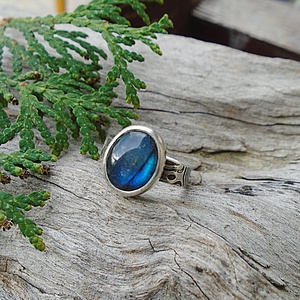 Ezüst Gyűrű Ag925/1000 Labradorit - ékszer - gyűrű - statement gyűrű - Meska.hu