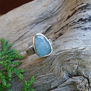 Ezüst Gyűrű Ag925/1000 Akvamarín - Meska.hu