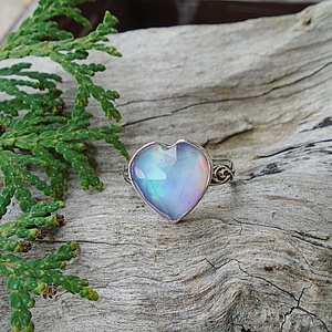 Ezüst Gyűrű Ag925/1000 Auróra Opál - ékszer - gyűrű - statement gyűrű - Meska.hu