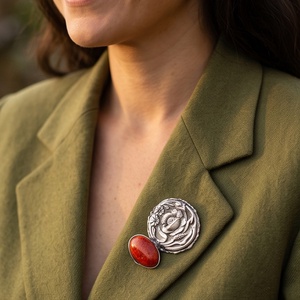 Ón bross - Mákvirág  - ékszer - kitűző és bross - Meska.hu