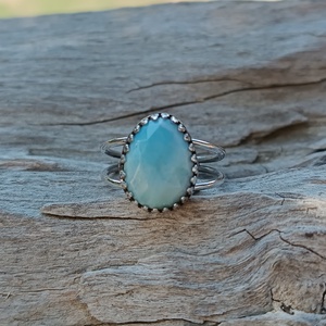 Ezüst Gyűrű Ag925/1000 Larimar - Meska.hu