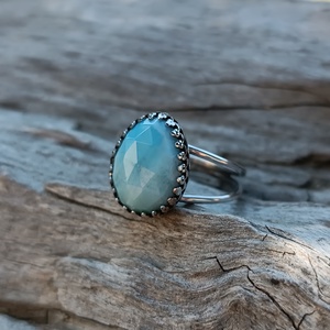Ezüst Gyűrű Ag925/1000 Larimar - ékszer - gyűrű - statement gyűrű - Meska.hu