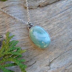 Ezüst  medál Ag925/1000 Larimar - ékszer - nyaklánc - medál - Meska.hu