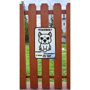 Kutyatábla Pitbullal, Otthon & Életmód, Ház & Kert, Kutyatábla, , MESKA