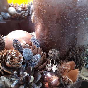 Bronz adventi koszorú - karácsony - adventi díszek - adventi koszorú - Meska.hu