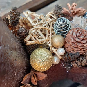 Bronz adventi koszorú - karácsony - adventi díszek - adventi koszorú - Meska.hu