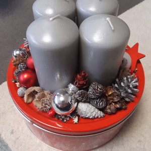 Adventi asztaldísz koszorú - Meska.hu