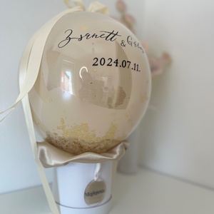 Esküvői boríték helyett Esküvői Ballon - kihúzható pénzzel - esküvő - emlék & ajándék - nászajándék - esküvői pénzátadó doboz - Meska.hu