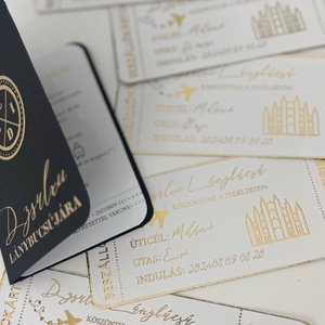 � Lánybúcsú útlevél + beszállókártya � Meghívó egy felejthetetlen kalandra, Esküvő, Lánybúcsú, Papírművészet, MESKA