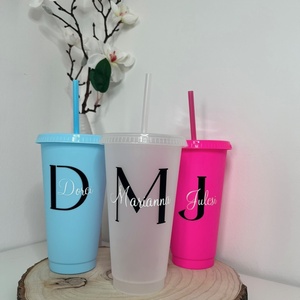 ? Névre szóló szívószálas pohár � egyedi ajándék gyerekeknek és felnőtteknek, Otthon & Életmód, Konyhafelszerelés, tálalás, Tálalás, Pohár, Fotó, grafika, rajz, illusztráció, MESKA