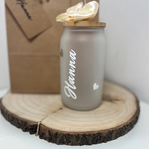  Névre szóló szívószálas üvegpohár � egyedi ajándék gyerekeknek és felnőtteknek - otthon & életmód - konyhafelszerelés, tálalás - tálalás - pohár - Meska.hu