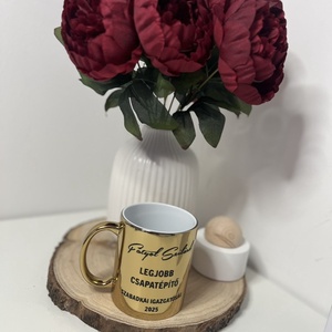 � Névre szóló arany kerámia bögre � elegáns céges ajándék, Otthon & Életmód, Konyhafelszerelés, tálalás, Tálalás, Bögre & Csésze, Fotó, grafika, rajz, illusztráció, MESKA