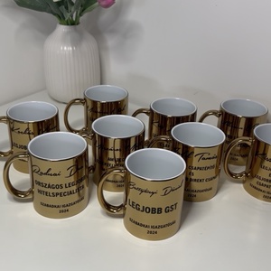 � Névre szóló arany kerámia bögre � elegáns céges ajándék - otthon & életmód - konyhafelszerelés, tálalás - tálalás - bögre & csésze - Meska.hu