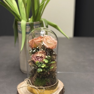  Örökvirág búra � egy különleges emlék megőrizve - otthon & életmód - virágdekoráció - virágdíszek - asztali virágdísz - Meska.hu