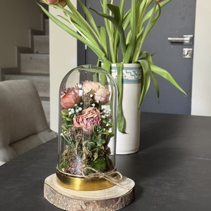  Örökvirág búra � egy különleges emlék megőrizve - otthon & életmód - virágdekoráció - virágdíszek - asztali virágdísz - Meska.hu