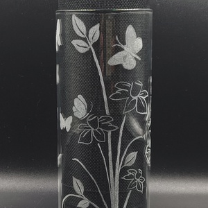 Gravírozott váza - 5,5 x 12 cm - otthon & életmód - dekoráció - Meska.hu