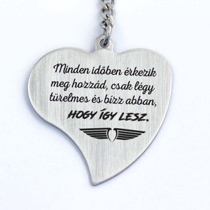 Így lesz acél szív medálos kulcstartó - táska & tok - kulcstartó & táskadísz - kulcstartó - Meska.hu