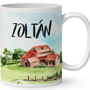 Névvel kérhető - Gazda manó malaccal mintás bögre - otthon & életmód - konyhafelszerelés, tálalás - tálalás - bögre & csésze - Meska.hu