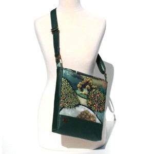 SuziartBag Zöld fás kisméretű táska - táska & tok - kézitáska & válltáska - válltáska - Meska.hu