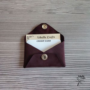 Bordó egyfakkos kártyatartó - táska & tok - pénztárca & más tok - kártyatartó & irattartó - Meska.hu