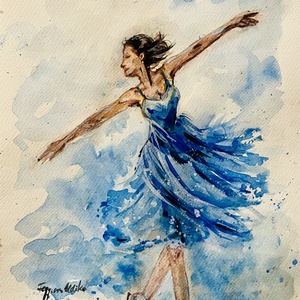 Jégszárnyakon akvarell festmény - művészet - festmény - akvarell - Meska.hu