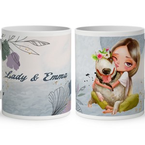 Kérd a Neveddel - Én és a kutyám mintás bögre, Otthon & Életmód, Konyhafelszerelés, tálalás, Tálalás, Bögre & Csésze, , MESKA