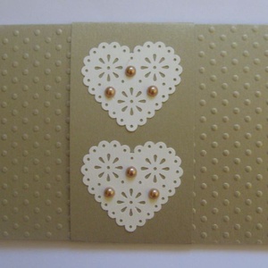 Nászajándék boríték (ajándékutalvány átadó)  20x10 cm - dombormintás jókívánság kártyával - Meska.hu