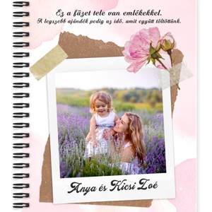 Saját fotós személyre szabható - Kedves virágos mintás A6-os füzet, Otthon & Életmód, Papír, írószer, Jegyzetfüzet & Napló, , MESKA