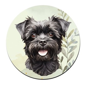 Fekete Affenpinscher portré mintás bögre alátét, , , MESKA