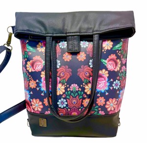 SuziartBag Fekete matyó virágos 3in1 táska, Táska & Tok, Kézitáska & válltáska, Válltáska, , MESKA