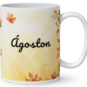 Névvel kérhető - Cuki őszi kávézós béka mintás bögre - otthon & életmód - konyhafelszerelés, tálalás - tálalás - bögre & csésze - Meska.hu