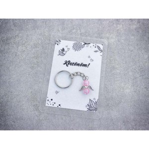 Köszönöm rózsaszín angyal medálos kulcstartó, Táska & Tok, Kulcstartó & Táskadísz, Kulcstartó, , MESKA