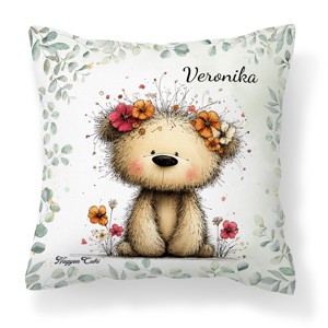 Névvel kérhető - A legcukibb tavaszi macika mintás párna, Otthon & Életmód, Lakástextil, Párna & Párnahuzat, Díszpárna (belsővel együtt), , MESKA