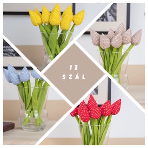 Tulipán szett 12 szálas , Otthon & Lakás, Dekoráció, Virágdísz és tartó, Csokor & Virágdísz, , MESKA
