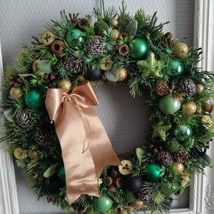 Karácsonyi ajtó dísz, kopogtató, lakás dekoráció - karácsony - adventi díszek - adventi ajtódísz - Meska.hu