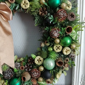 Karácsonyi ajtódísz vagy lakás dekoráció - karácsony - adventi díszek - adventi ajtódísz - Meska.hu